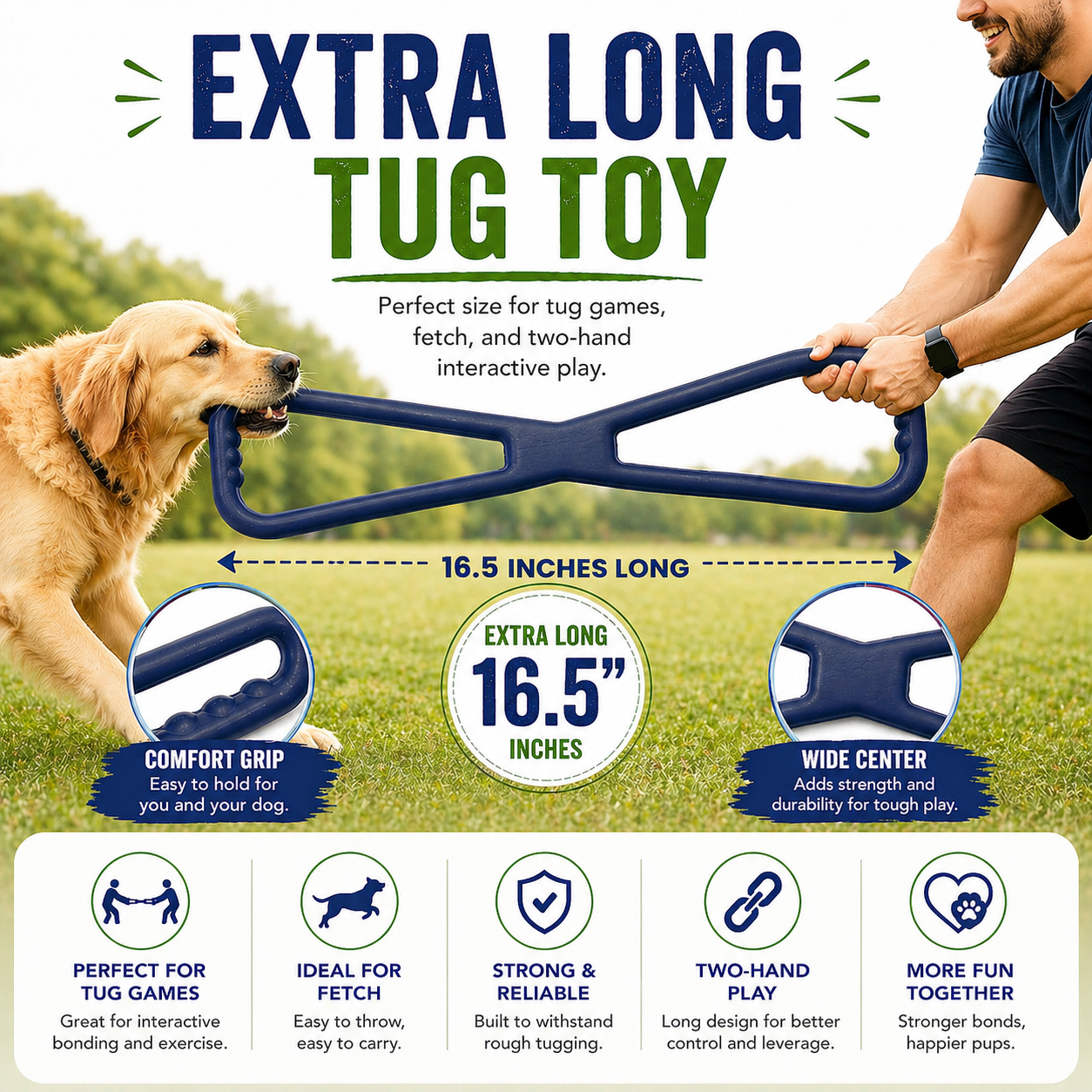 Sturdy - XL Infinity Pull - Natural Rubber Toy