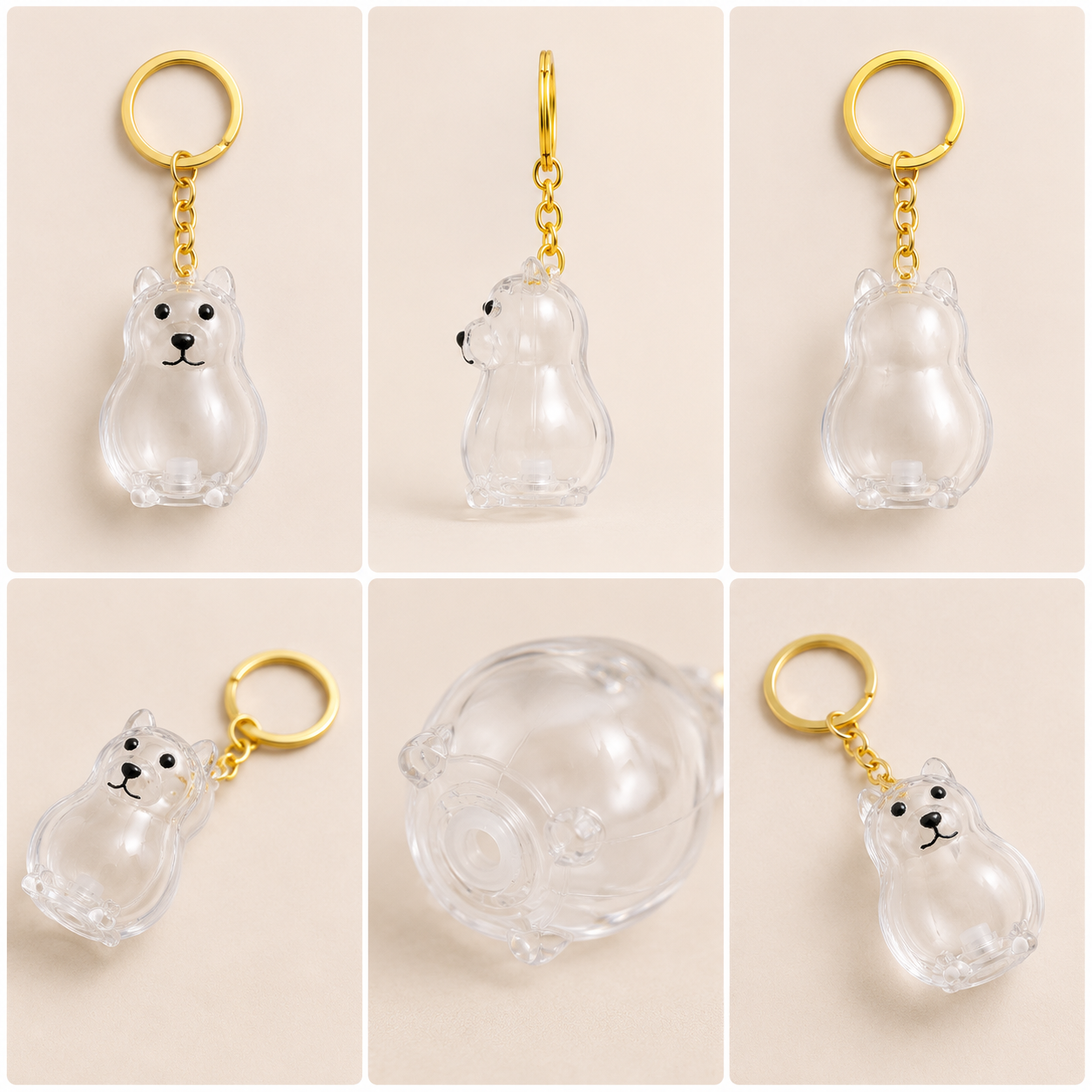 Dog Hair Keepsake Capsule - Key Chain - Christmas Decoration - Happy Lab