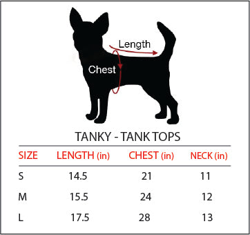 Tanky's – Tank Tops for Dogs - Yellow