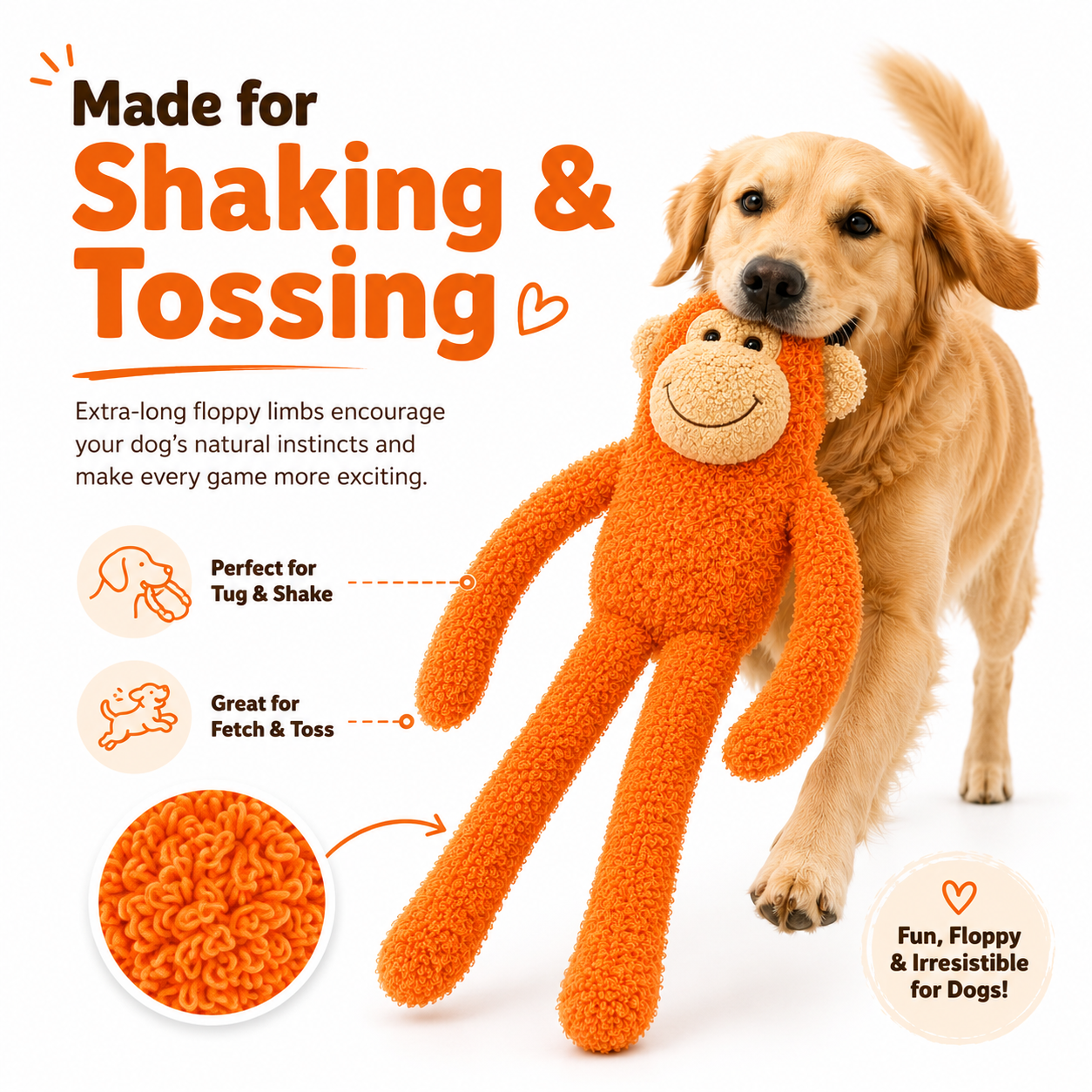 Monkey Trouble - Reinforced Fabric Plush Toy