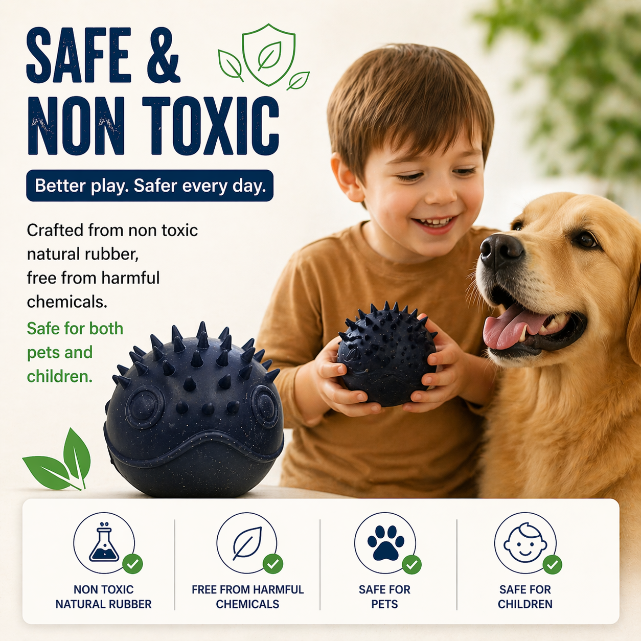 Sturdy - Smurfy - Natural Rubber Toy