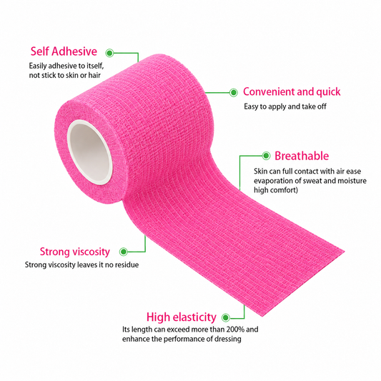 Talking Dog Club - Cover them Paws - Self Adhesive Wraps - Pink