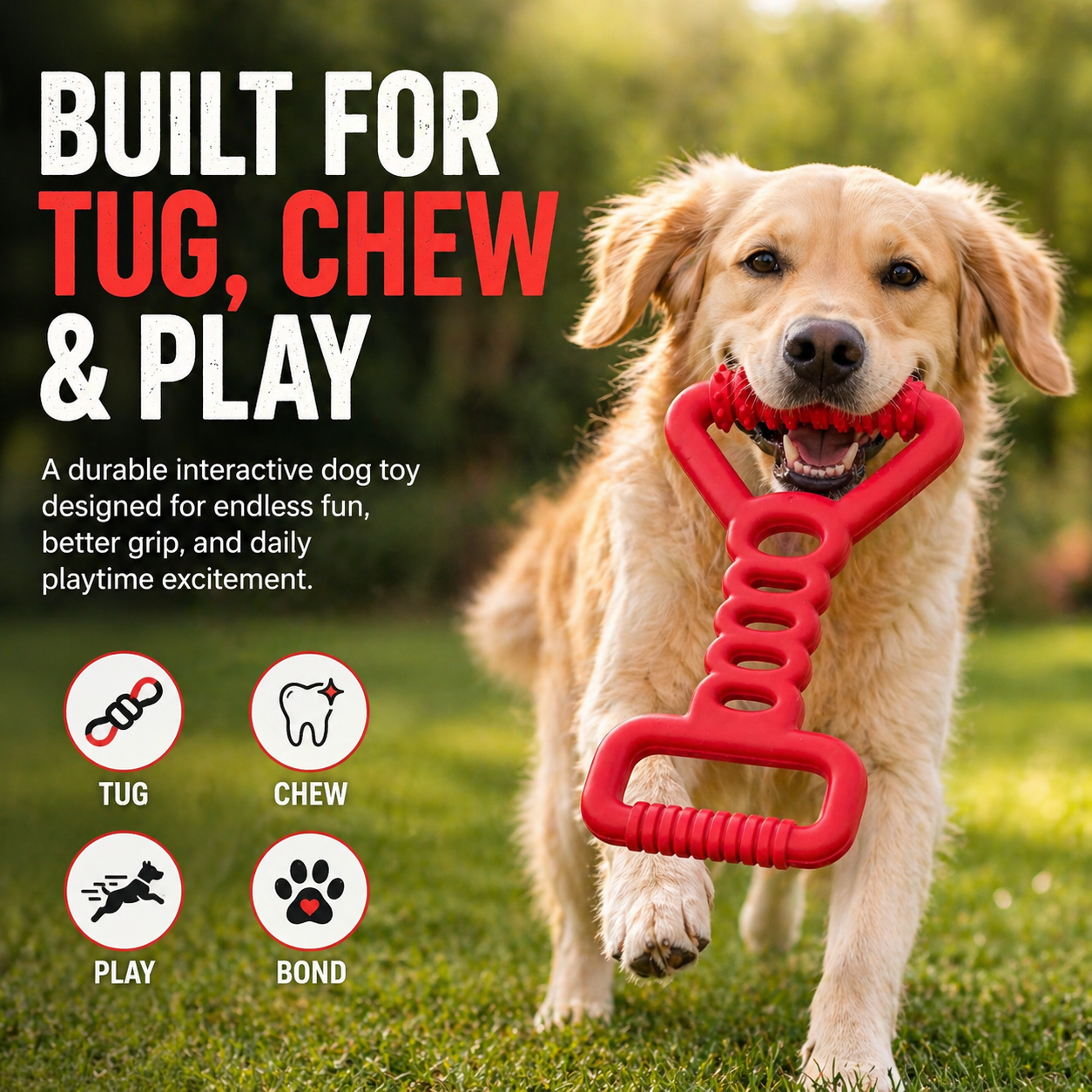 Sturdy - Tug Off - Natural Rubber Toy