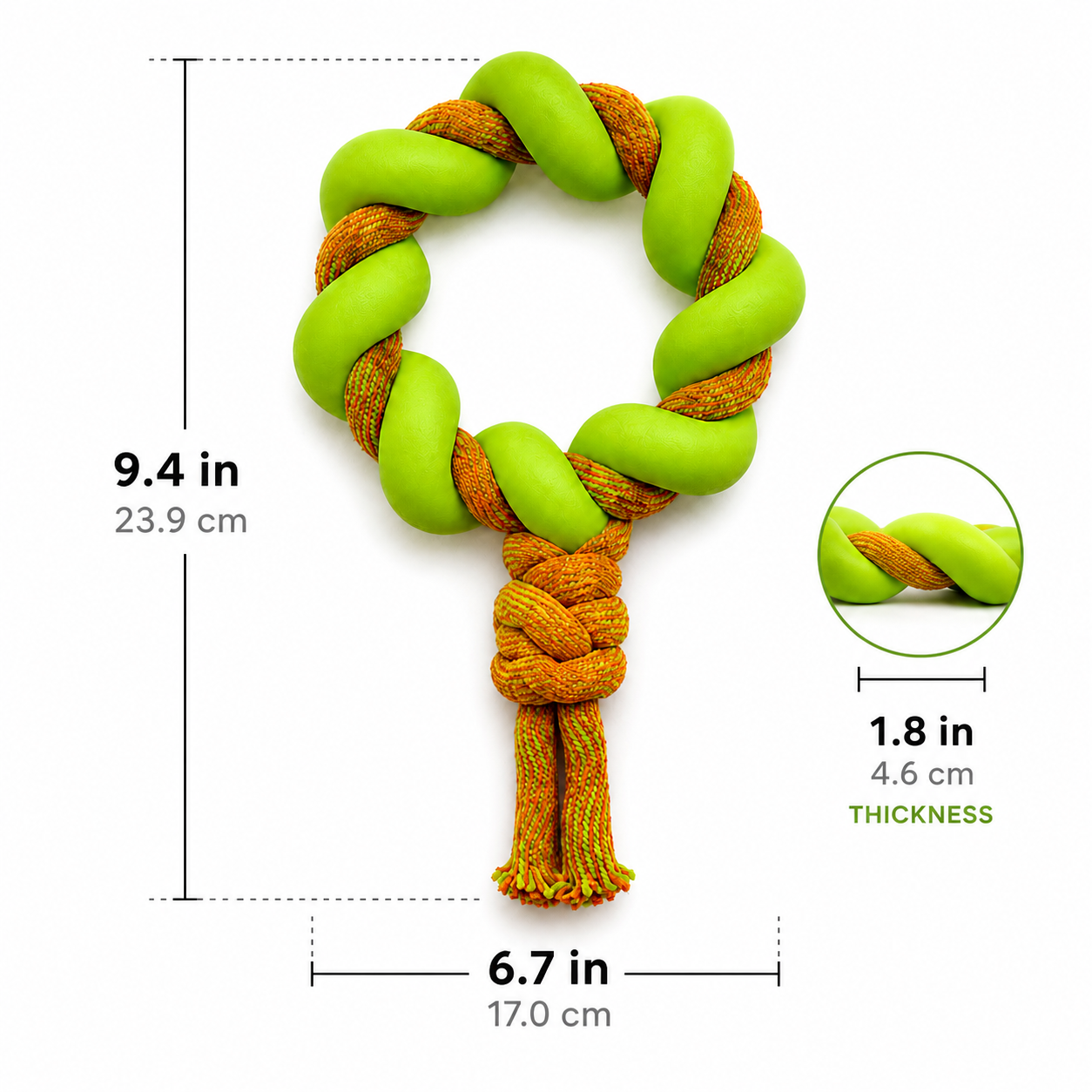 Loop Tug Rope – Durable TPR & Rope Tug Toy for Dogs