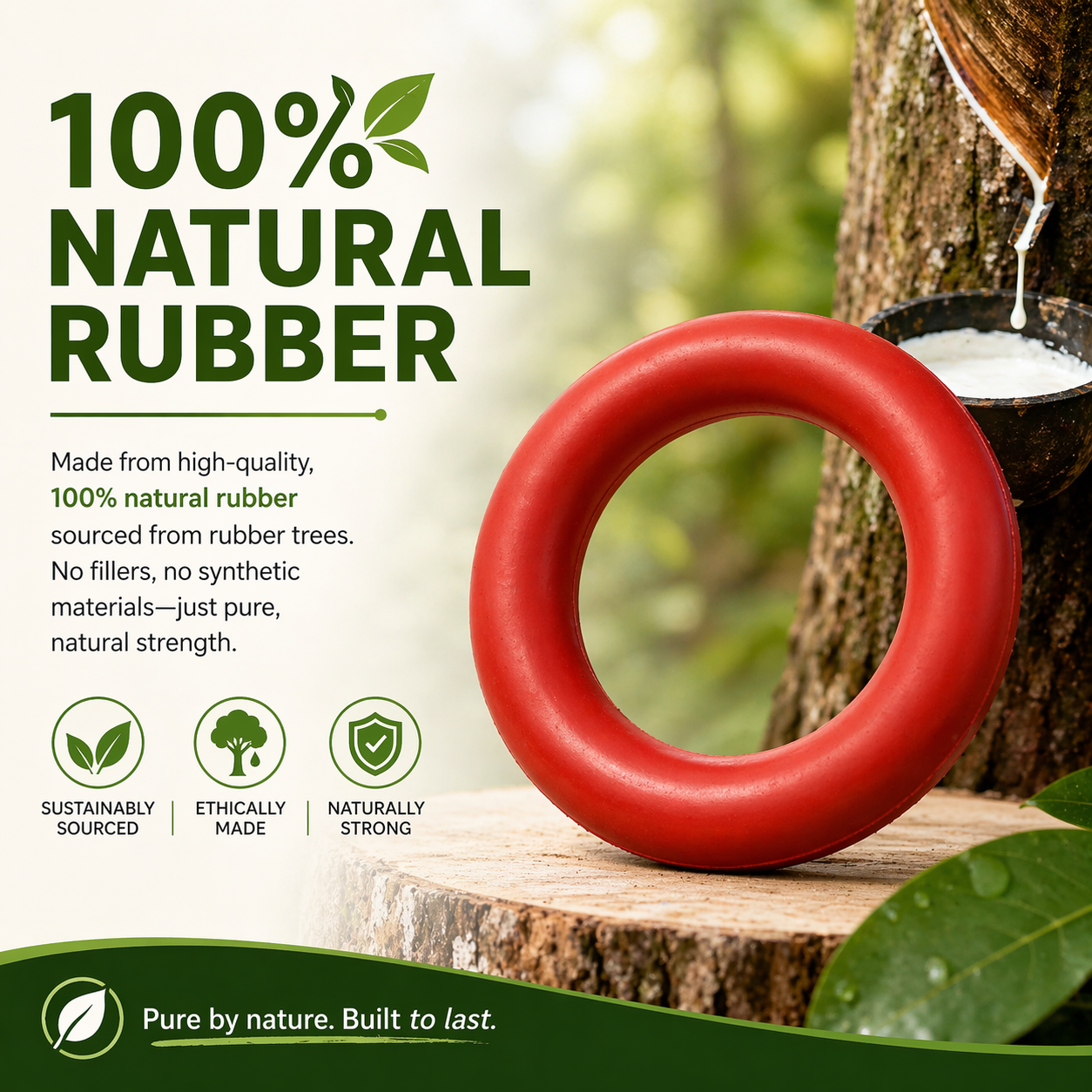 Sturdy -  Ringa a Ring- Natural Rubber Toy