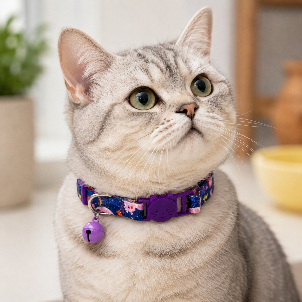 Talking Dog Club - Everyday Cat Collars - With Attached Bell - Sea Horse