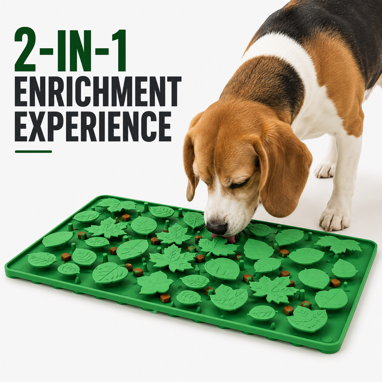 Jungle Dig Mat – Silicone Snuffle & Lick Mat for Dogs, Slow Feeder Enrichment Mat with Suction Cups