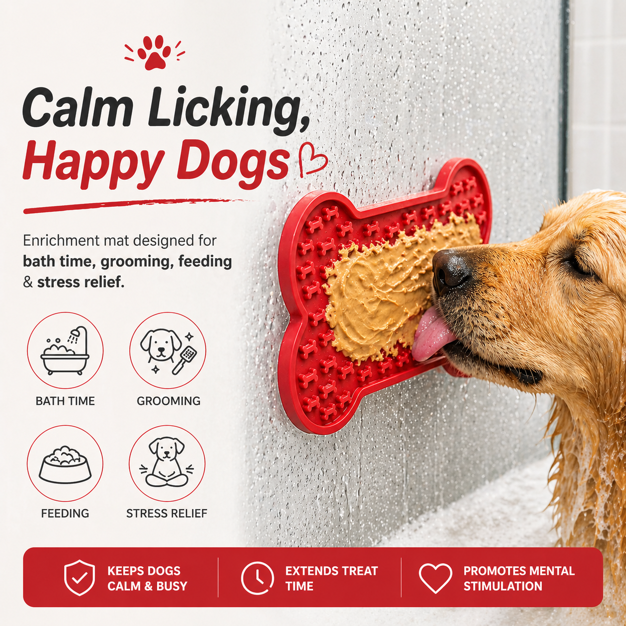 Lickable - Bone Shape Lick Mat