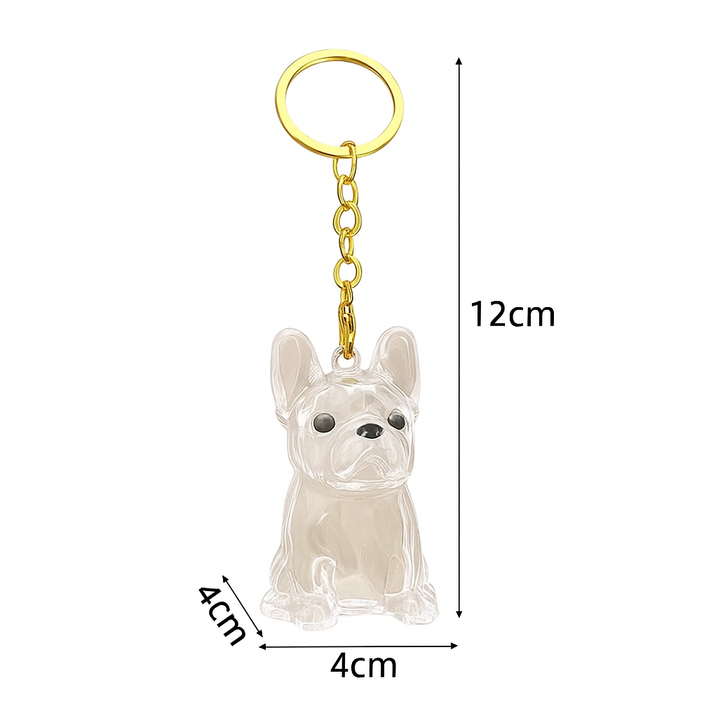 Dog Hair keepsakeCapsule - Key Chain - Christmas Decoration - French Bulldog