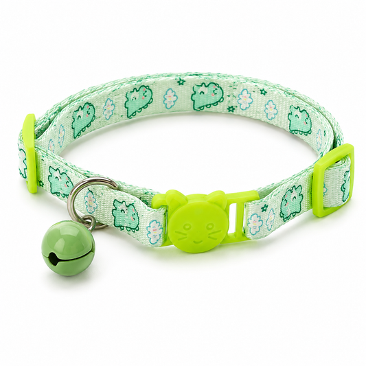 Talking Dog Club - Everyday Cat Collars - With Attached Bell - Dino