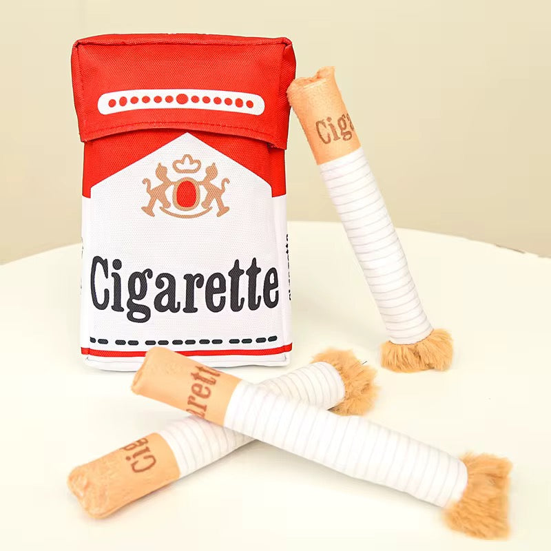 No Smoke CIgratte + Cover - Plush Toy for Dogs