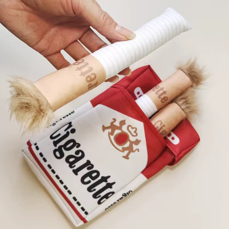 No Smoke CIgratte + Cover - Plush Toy for Dogs