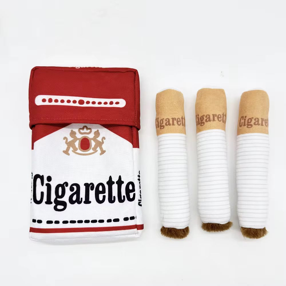 No Smoke CIgratte + Cover - Plush Toy for Dogs