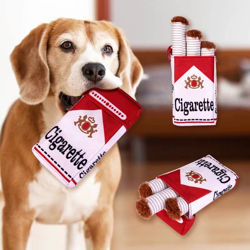 No Smoke CIgratte + Cover - Plush Toy for Dogs