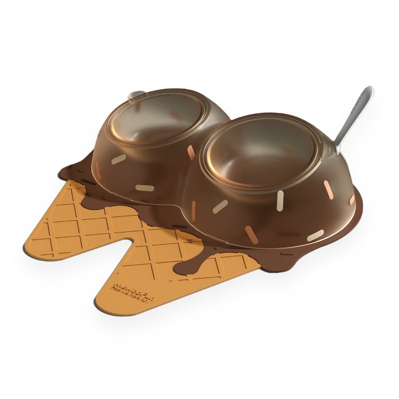 Ice Cream Bowl - Food Bowl for cats - Chocolate