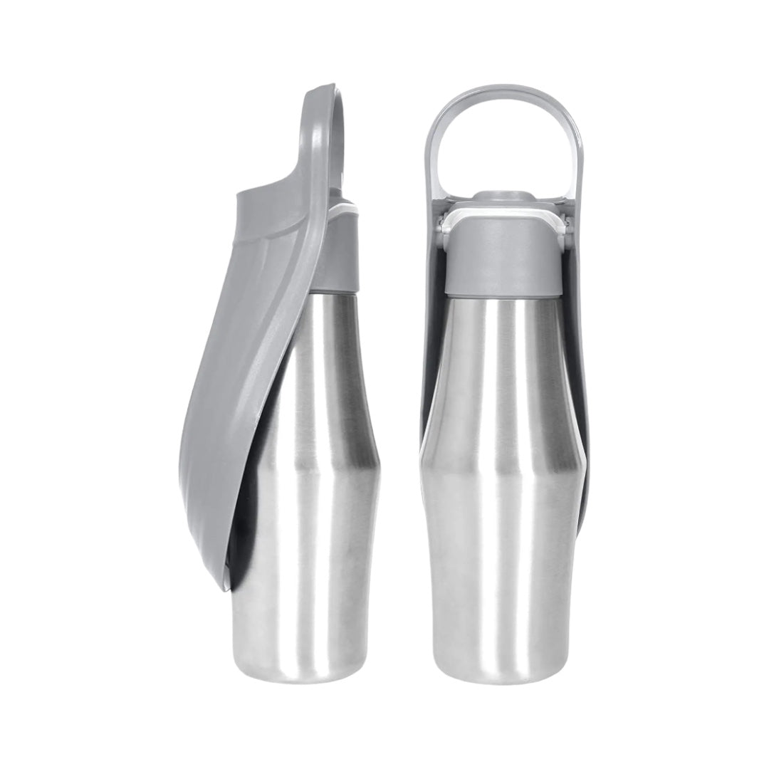 Hydrate - Stainless Steel Travel Water Bottle for Dogs - Grey