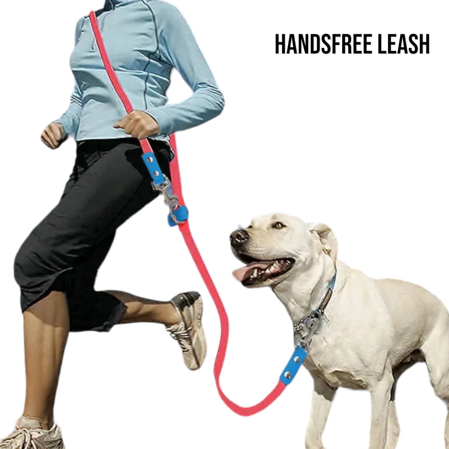 Multifunction Handsfree Leash - Orange/Blue