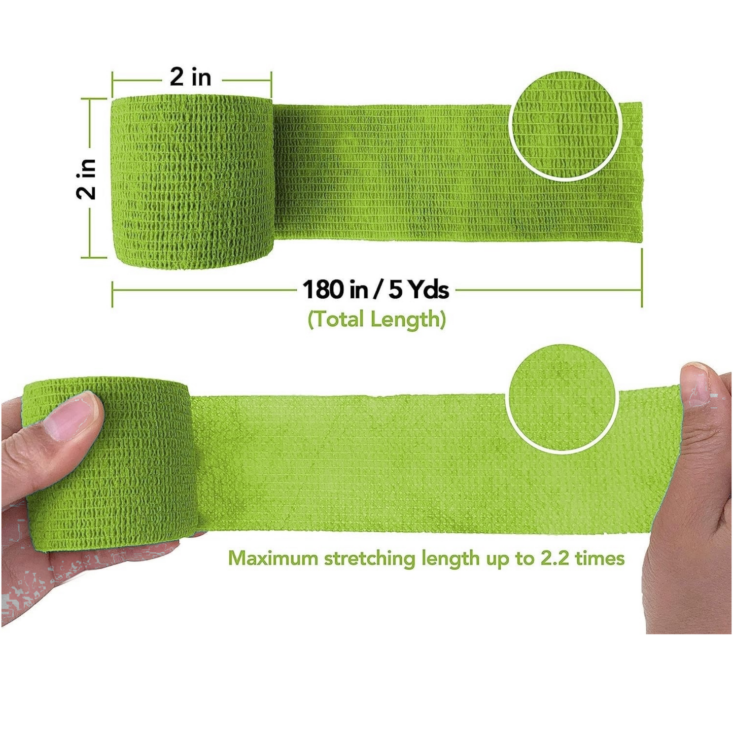 Talking Dog Club - Cover them Paws - Self Adhesive Wraps - Neon Green - Small