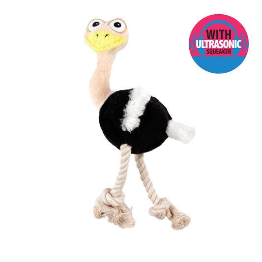 Ostritch Plush - Ultrasonic-Silent Squeaker Toy