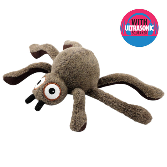 Itsy Bitsy Spider Plush - Ultrasonic-Silent Squeaker Toy