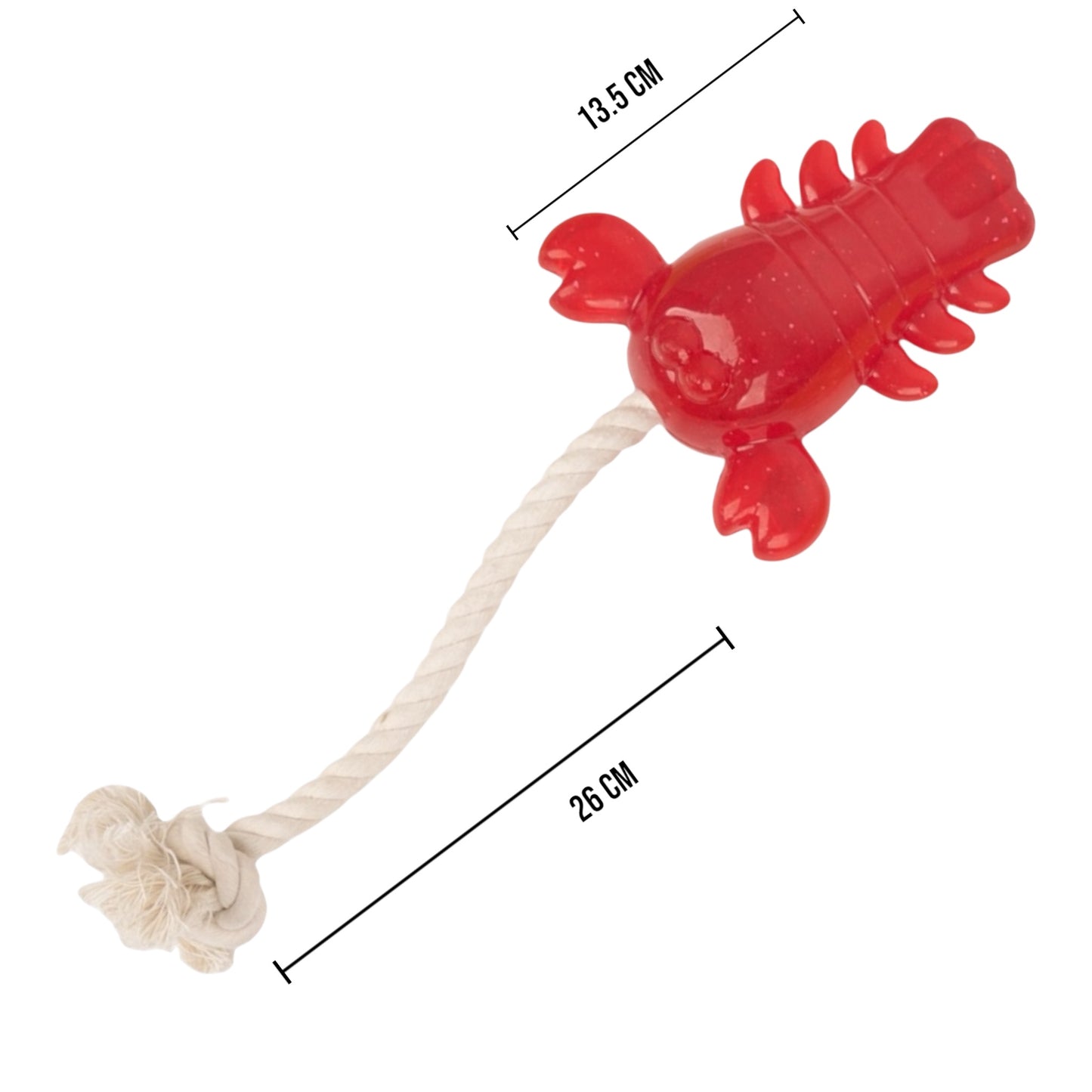 Lobster with Rope Treat dispenser Toy for dogs