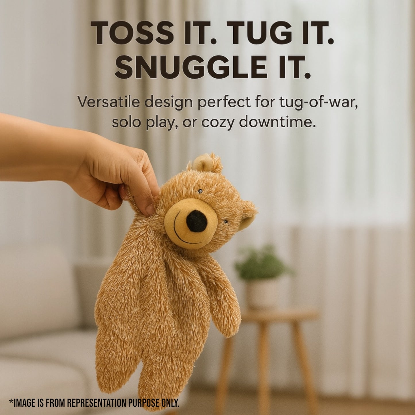 Teddy Bear Plush Crinkle Toy