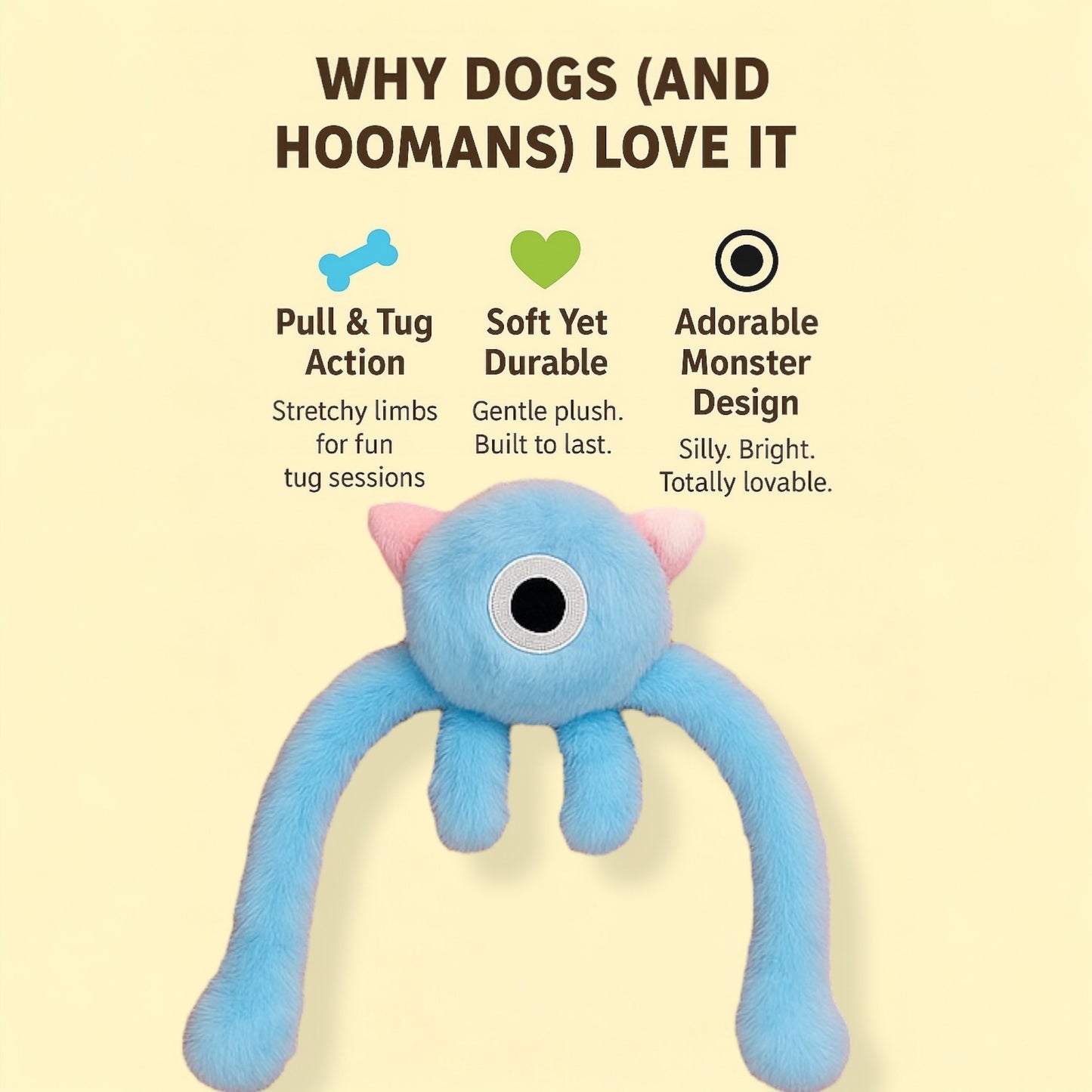 Bouncing Monster Tug Toy