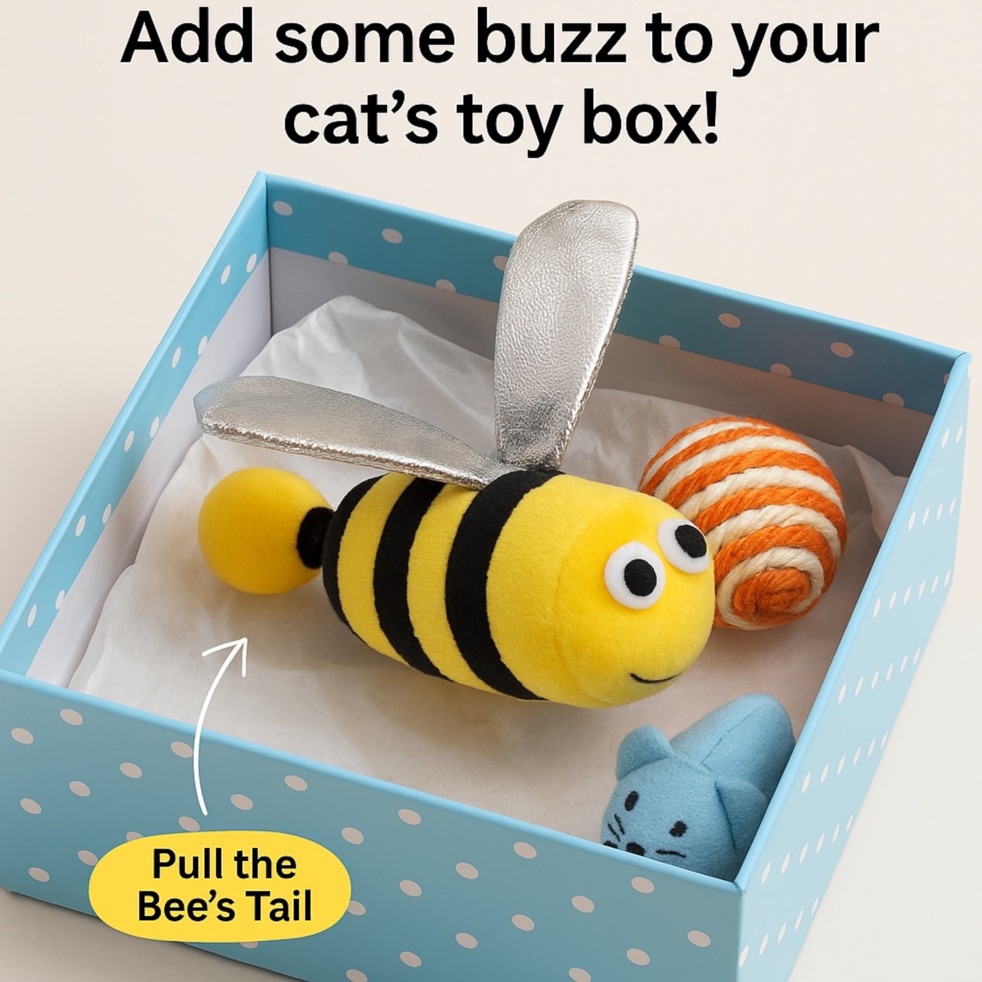 Shake a Bee - Vibrating Catnip Cat Toy Talking Dog Club Shake a Bee - Vibrating Catnip Cat Toy Talking Dog Club