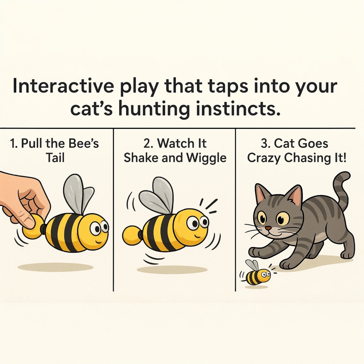 Shake a Bee - Vibrating Catnip Cat Toy