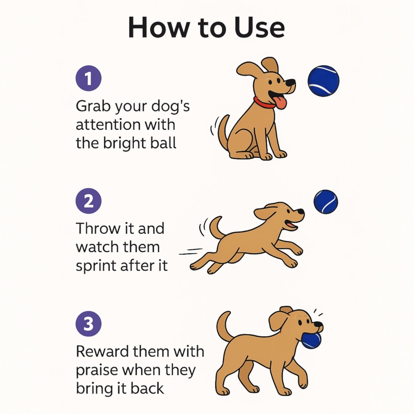 Fetch In Color - Tennis Balls  - Blue - Set of Two