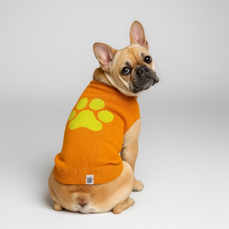 Bright Winter - High Paw  Jumper - Orange