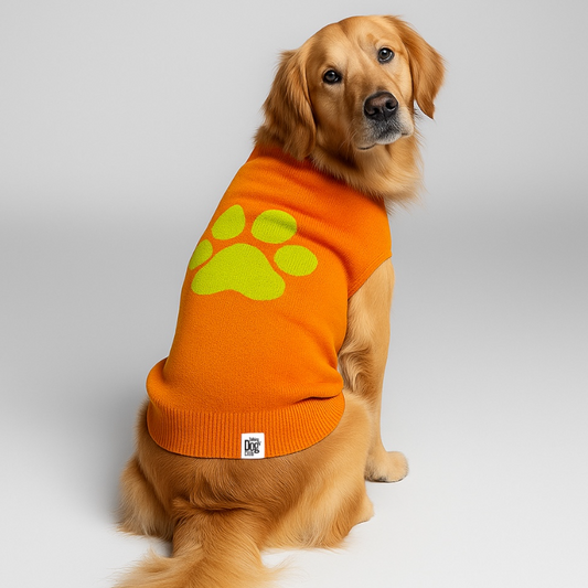 Bright Winter - High Paw  Jumper - Orange