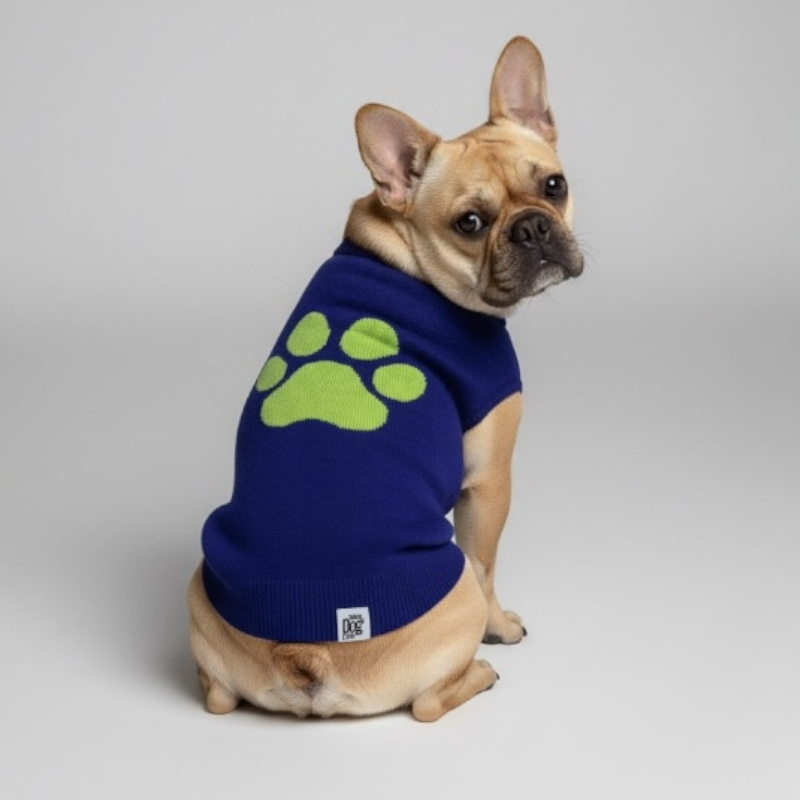 Bright Winter - High Paw  Jumper - Blue