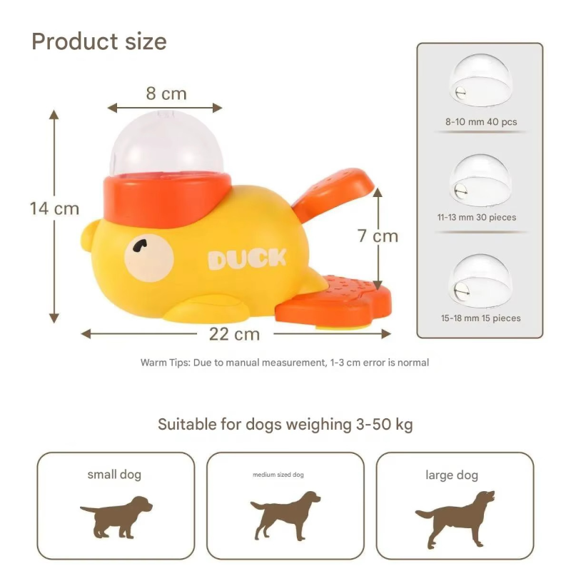OH DUCK! Treat Dispenser – Interactive Treat Machine for Cats & Dogs (3 Portion Cups Included)