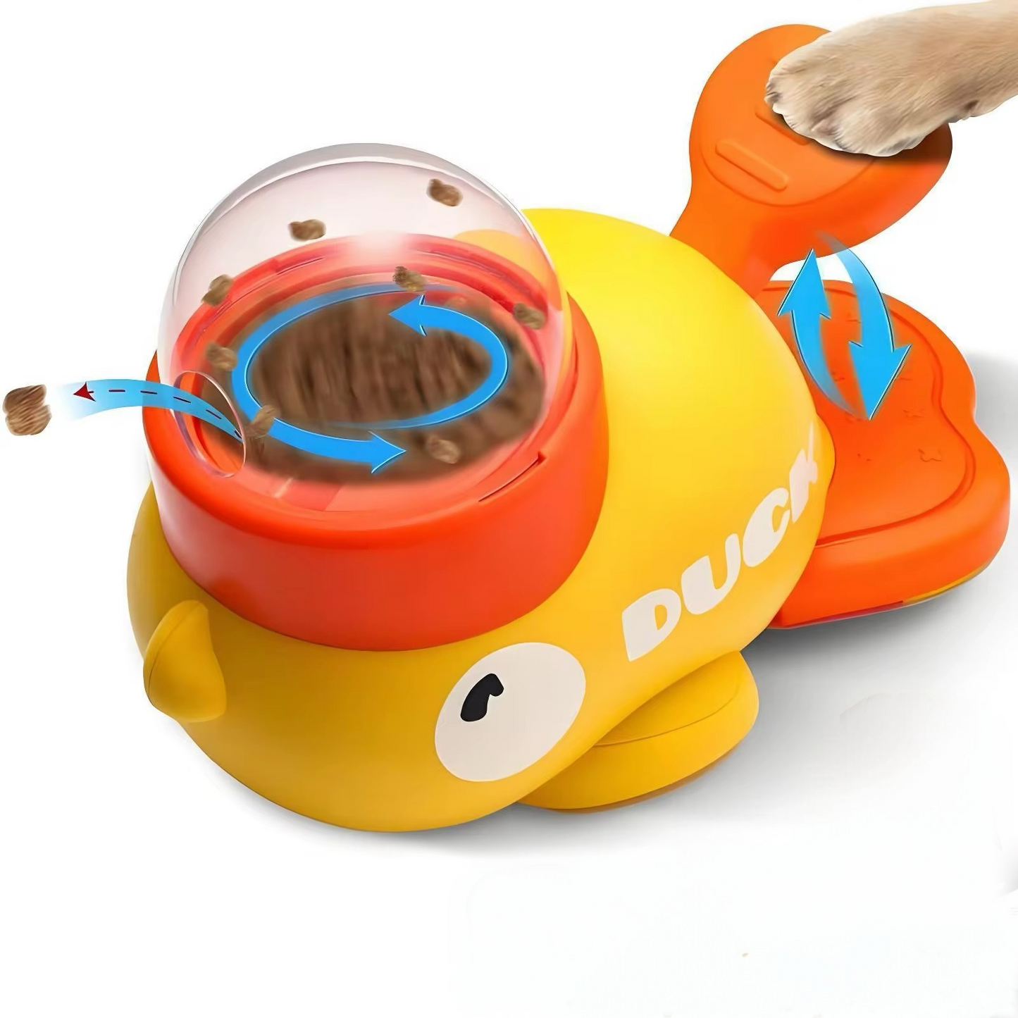 OH DUCK! Treat Dispenser – Interactive Treat Machine for Cats & Dogs (3 Portion Cups Included)