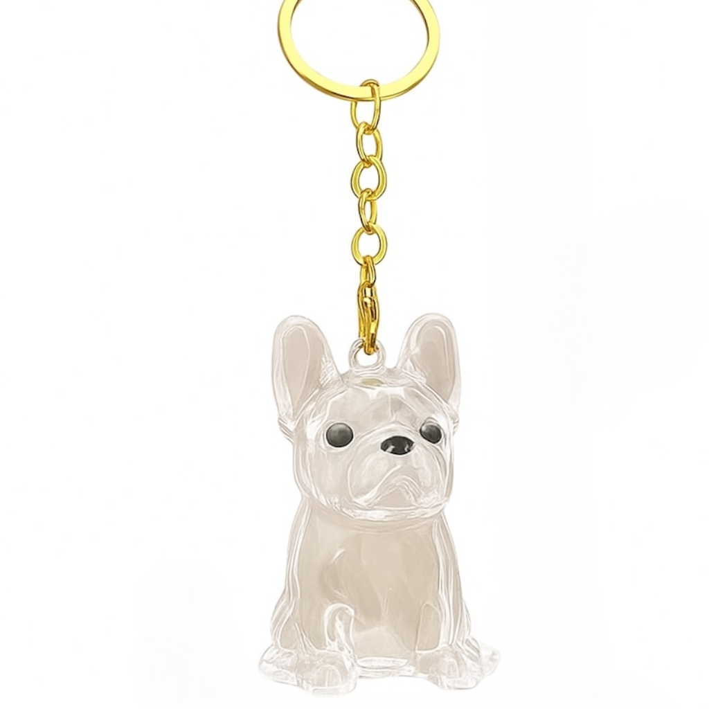 Dog Hair keepsakeCapsule - Key Chain - Christmas Decoration - French Bulldog