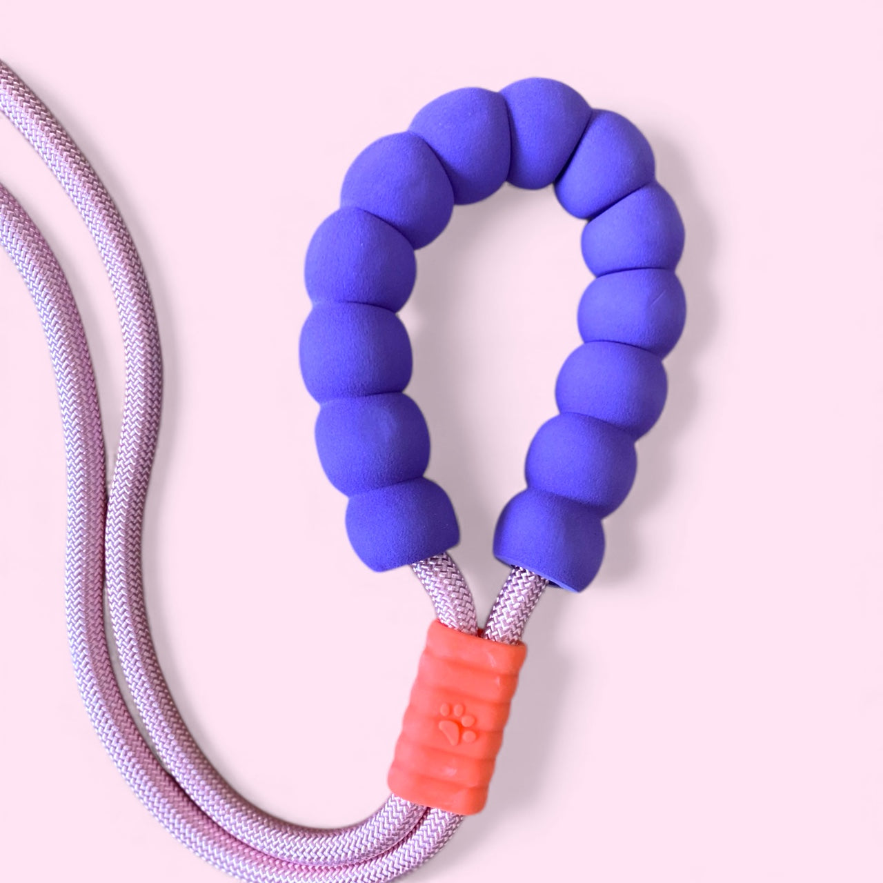 Vivid - Bright Color Extra Strong Leash - Pink Leash/ Purple Handle