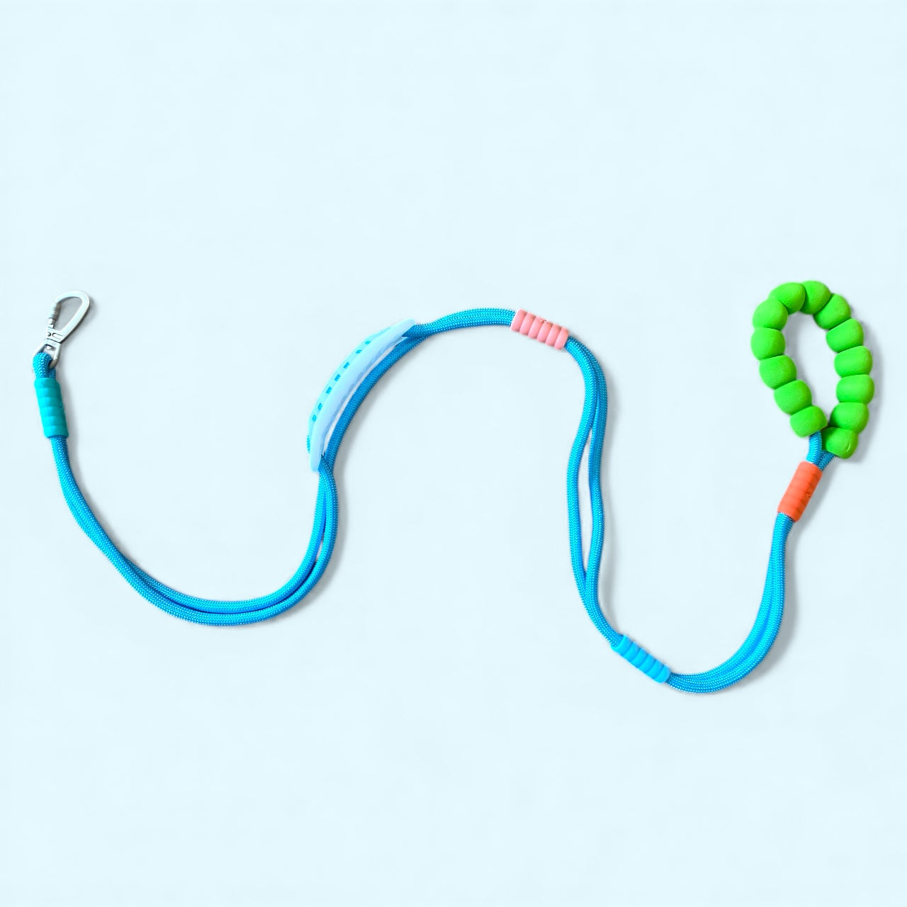 Vivid - Bright Color Extra Strong Leash - Blue Leash/ Green Handle