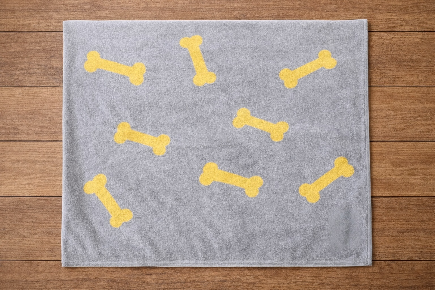 Talking Dog Club - Bone Print Viscose Blanket - Grey and Yellow Bone