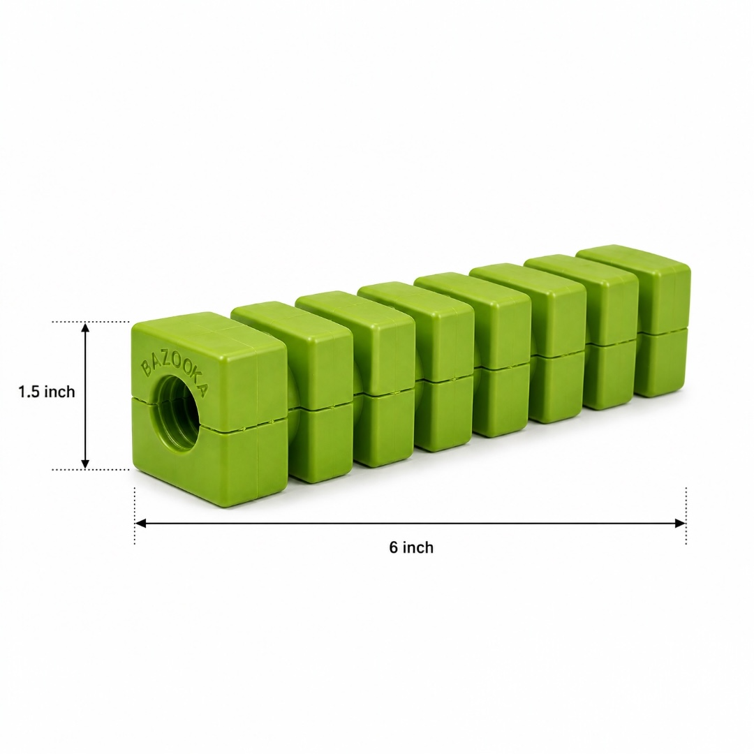 Sturdy - Ribbed Bazooka  - Natural Rubber Toy