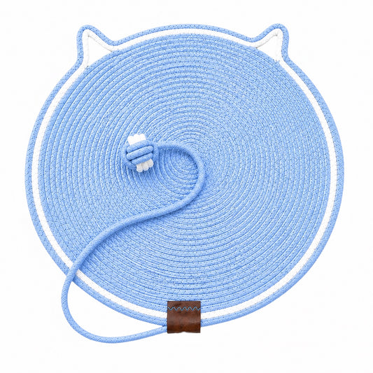 Talking Dog Club - Cat Rope Mat - Blue