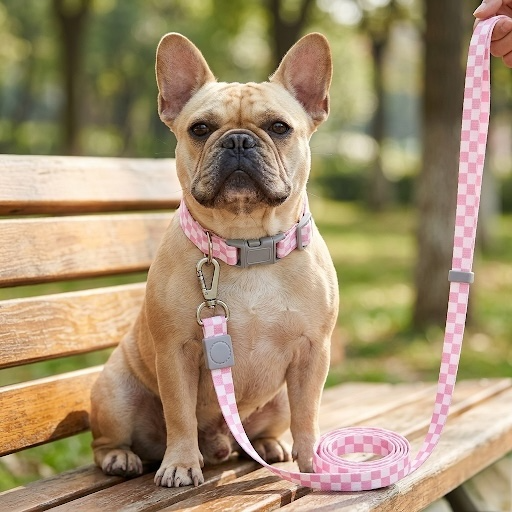 Checkmate Leash and Collar Combo - Pink