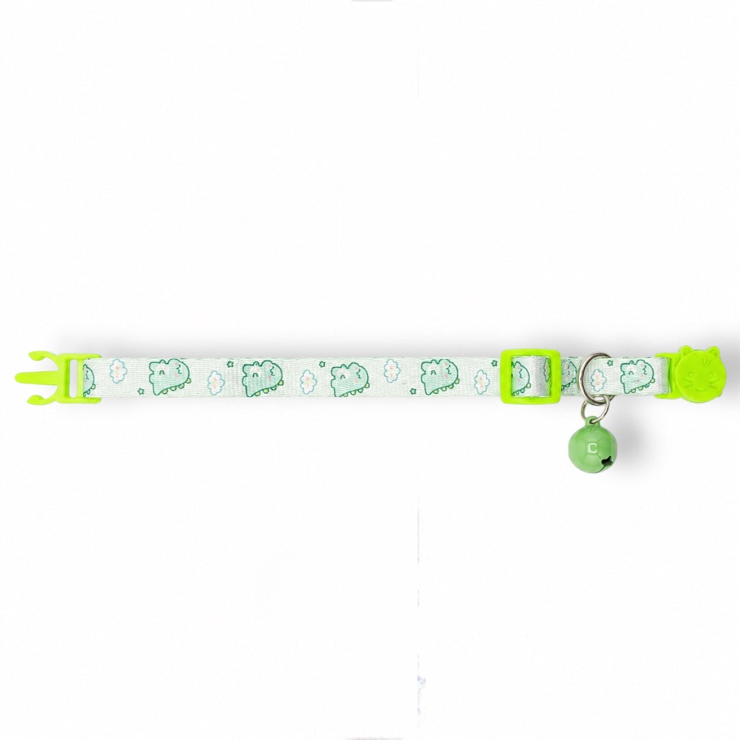 Talking Dog Club - Everyday Cat Collars - With Attached Bell - Dino