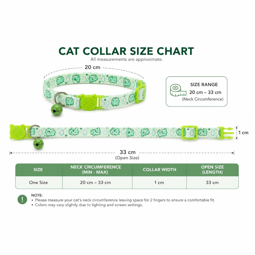 Talking Dog Club - Everyday Cat Collars - With Attached Bell - Dino