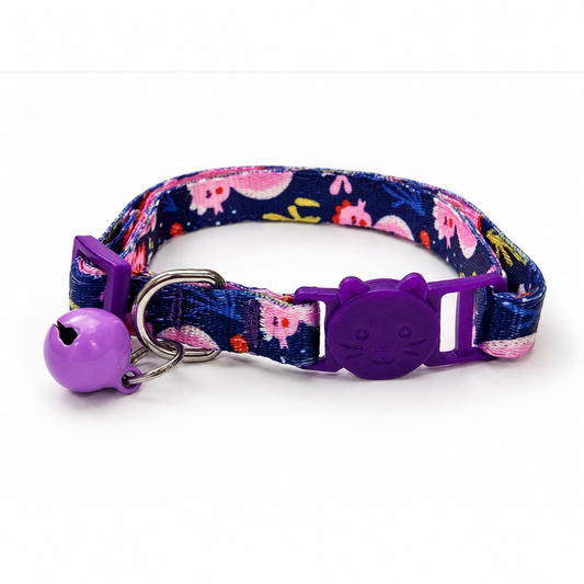 Talking Dog Club - Everyday Cat Collars - With Attached Bell - Sea Horse