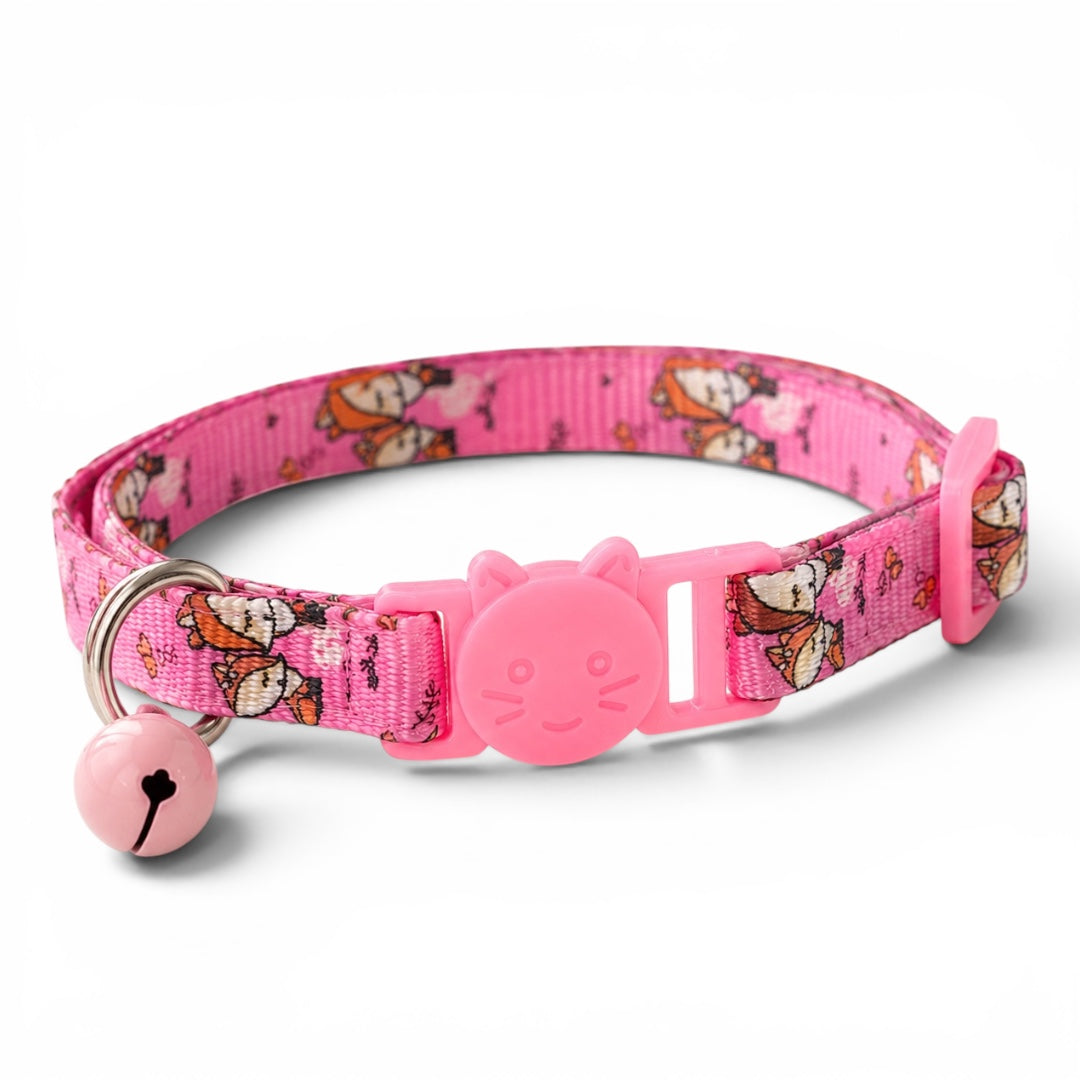 Talking Dog Club - Everyday Cat Collars - With Attached Bell - Fox