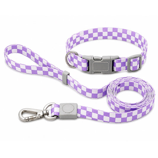 Checkmate Leash and Collar Combo - Purple