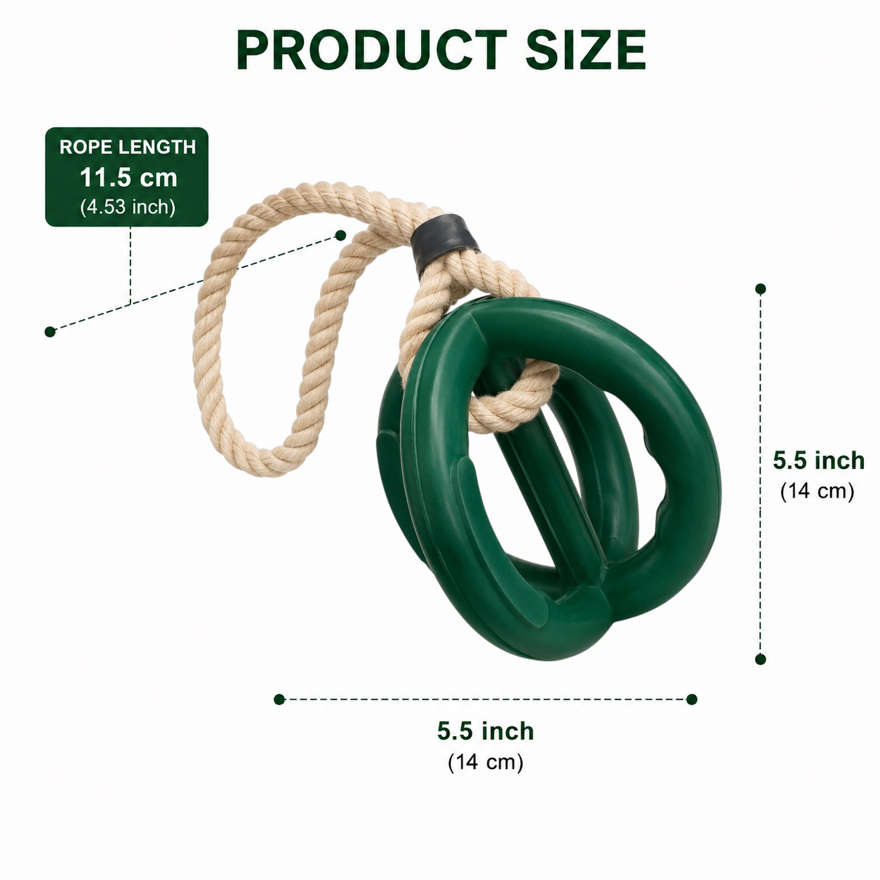 Sturdy - Dual Grip Oval Toy with Rope