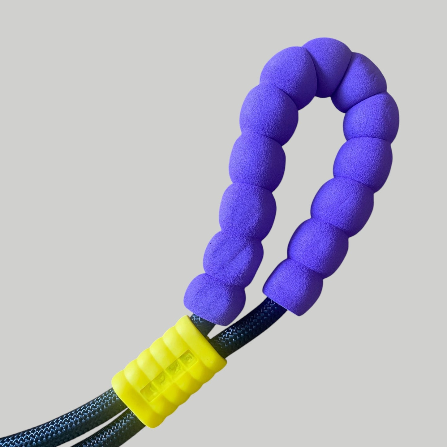 Vivid - Bright Color Extra Strong Leash - Black Leash/ Purple Handle