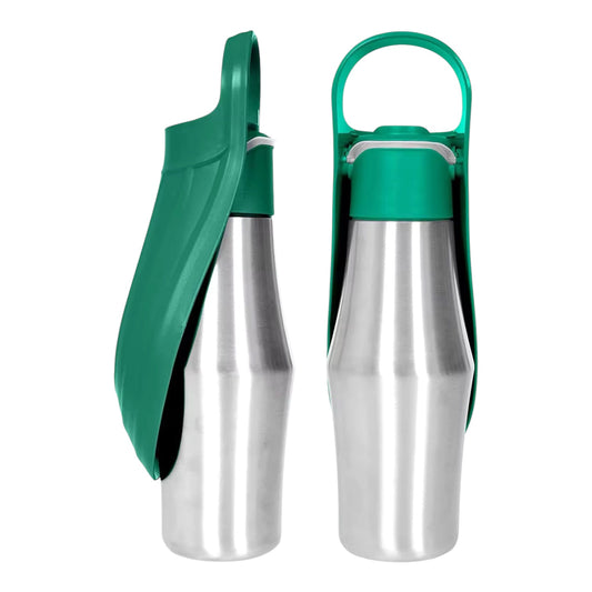 Stainless Steel Travel Water Bottle for Dogs - Green